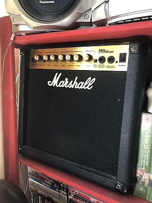 £49 • Buy Marshall MG15CDR 15W Guitar Combo Amplifier Spring Reverb Practice Amp