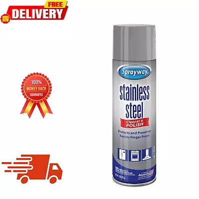 Sprayway Stainless Steel Cleaner And Polish 15 Oz Bottle • $8