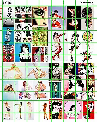 N019 Dave's Decal N Scale Decals Bettie Page Pin Up Poster Girls Garage Club Art • $14.69