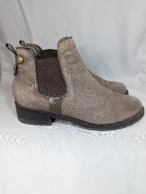 Leather Ankle Booties Womens 8.5 B Brown Taupe Neutral Color Steve Madden • $35