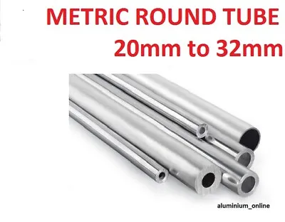 ALUMINIUM ROUND TUBE METRIC 20mm 22mm 25mm 28mm 30mm 32mm  • $9.68