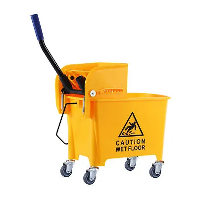 5 Gallon Mini Press Mop Bucket With Wringer Cleaning Rolling Cart 20 Quart US • $44.89