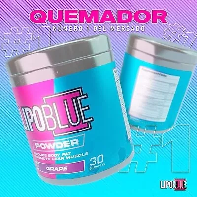 Lipoblue Powder PRE-WORKOUT & FAT BURNER Weight Loss Supplement GRAPE FLAVOR • $40