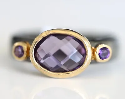 Sterling Silver Rings 925 For Women In Amethyst Gemstone Ring  Birthstone Ring • £21.84