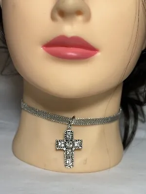 90's Y2K Rhinestone Crocck Metal Choker Grunge Glam Punk Rock XX406 • $13.99