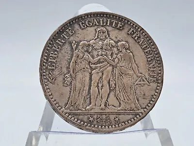 1876-A France 5 Francs **XF/AU NICE TONING** • $31.95