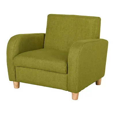 HOMCOM Child Armchair Wood Frame W/ Padding Seat Low-Rise Bedroom • £47.99