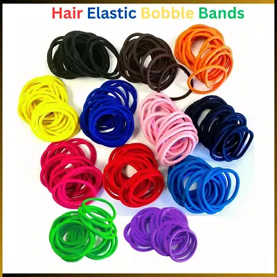 50 Quality Thick Endless Snag Free Hair Elastics Bobbles Bands Ponios Mix  • £2.89