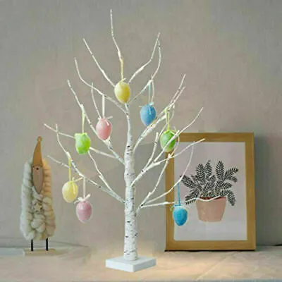 £9.89 • Buy 60CM Easter Birch Tree Light Up 24LED Warm White Twig Tree Lamp Home Decoration