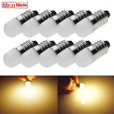 10X Warm White E10 Screw LED Bulbs 3030 1SMD Mini Flashlight Torches Light 6V DC • $10.99