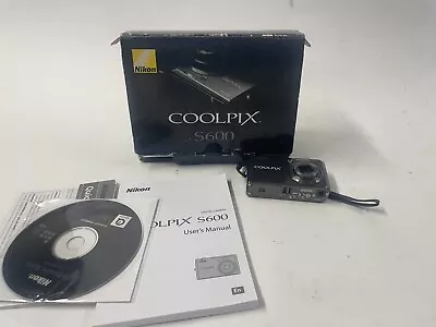 Nikon COOLPIX S600 10.0MP Digital Camera - Slate Black • $21.99