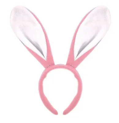 Pink Bunny Ears Headband - Fancy Dress Costume Hen Party Rabbit Easter • £2.49