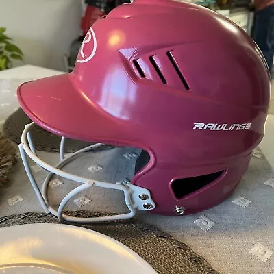 Rawlings Girls Softball Helmet Pink RCFH Size 6 1/2 - 7 1/2. Gently Used. • $12