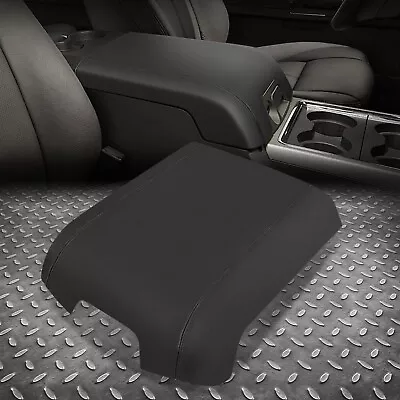 For 11-16 Ford F250 F350 Super Duty Black Real Leather Console Lid Armrest Cover • $17.68