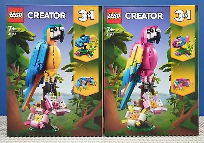 LEGO Creator 3-in-1 ~ Exotic Parrots ~ Brand New Factory Sealed ~ 2 Sets • $99.95