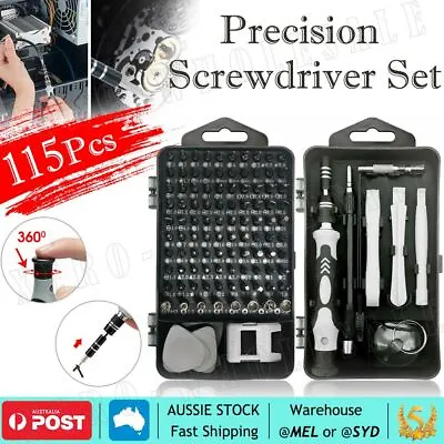$15.15 • Buy Precision Mini Screwdriver Set 115 IN 1 Jeweller Laptop Phone Watch Repair Tool
