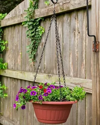 Planter Hangers 20.5  Metal Chain Hanging Hooks Heavy Duty Steel Garden Plant  • $10.89