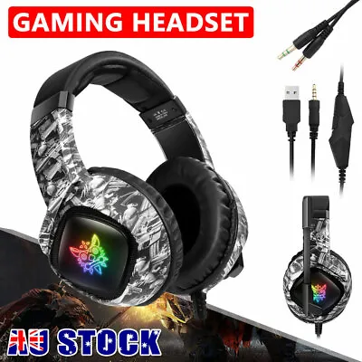 $28.85 • Buy Gaming Headset Headphone Wireless MIC Headphones Surround For Laptop PC Mac PS4
