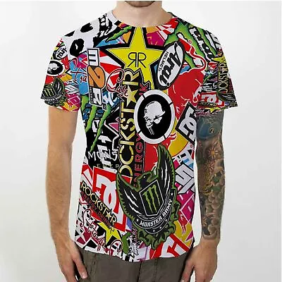 Tshirt Metal Mulisha Rockstar Fullprint Polyester New Men's T-Shirt • $19.99