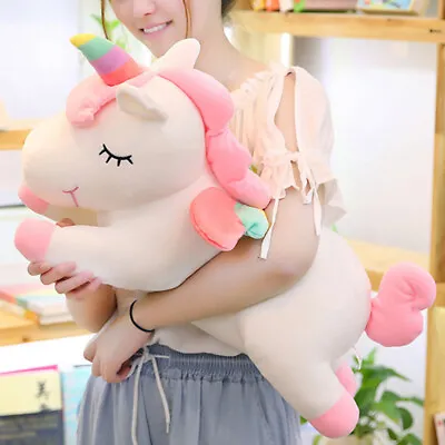 Giant Unicorn Stuffed Animal Unicorn Party Doll 30cm Unicorn Shape Rainbow Color • £9.99