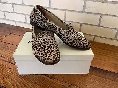 Vintage Manolo Blahnik Pony Hair Flats Shoes Leopard Loafers 39 8 • $69.99