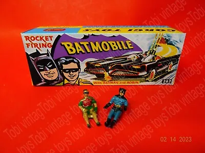 Corgi Toys 267 Batmobile Vintage Reproduction Box And Figures Top Quality💥💥💥 • $53