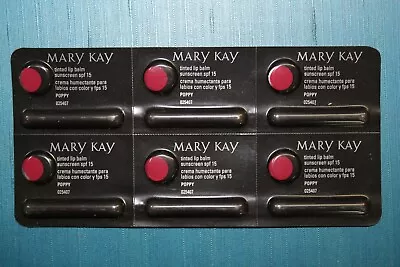 6 Mary Kay Tinted Lip Balm Poppy Samples New In Packages 025407 • $6