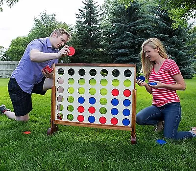 $129.97 • Buy Giant Connect Four Yard Game Party Oversized Large Big Backyard Fun Outdoor Pack