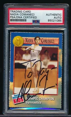 1992 Sports Illustrated For Kids #60 Nadia Comaneci Signed Auto PSA/DNA • $65