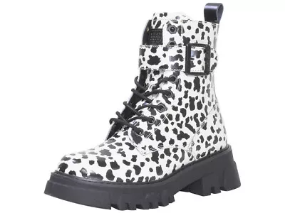 Levis Women Giselle Leopard Boots 2  High Platform Shoes Black/Cream Size 6 New • $94.99