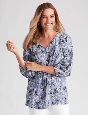$19.31 • Buy Millers 3/4 Sleeve Printed Peasant Top Womens Clothing  Tops Tunic