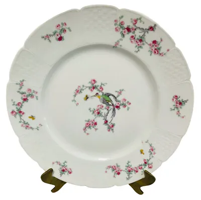 $12.99 • Buy Limoges GDA Charles Field Haviland France Luncheon Plate 10” White Pink Flowers