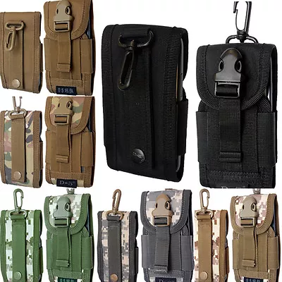 Universal Army Camo Belt Loop Hook Pouch Case Cover Holster Bag For Mobile Phone • £6.49