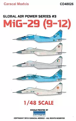 1/48 Caracal Models (CD48026) MiG-29 (9-12) • $16.99