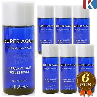 MISSHA Super Aqua Ultra Hyalron Skin Essence 15ml X 6pcs Korean Skin Care NEW • $13.98