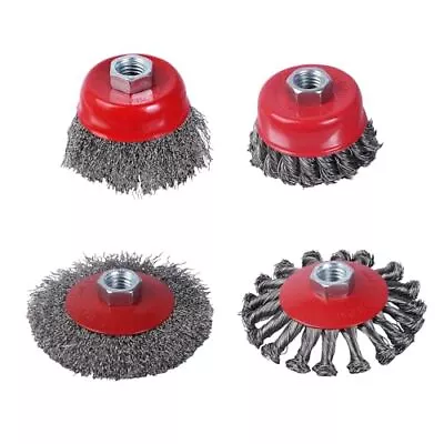 Wire Wheel For 4 1/2 Angle Grinder 4PCS Wire Wheel Cup Brush Set 4 Inch/3 I... • $23.91