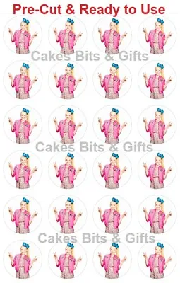 24x JOJO SIWA Edible Wafer Cupcake Toppers PRE-CUT Ready To Use -STYLE 3 • $9