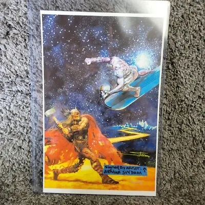 Arthur Suydam Signed Lithograph Art Print Marvel Zombie Thor Vs Silver Surfer • $39