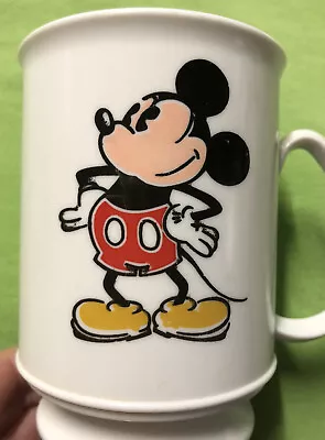 Vintage Walt Disney Mickey Minnie Mouse Plastic Coffee Cup Classic Retro EUC • $15.99