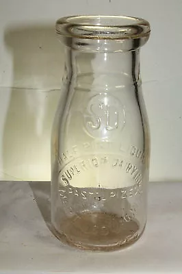 Martinsburg W VA Superior Dairy Inc Half Pint Pasteurized Milk Bottle Registered • $14.99