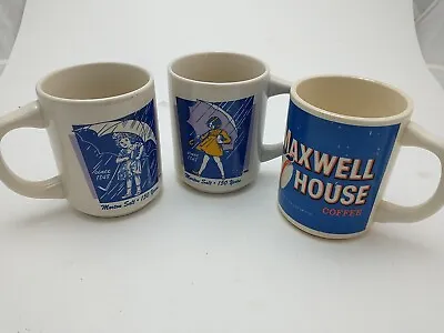 Vintage Maxwell House Coffee Cup Mug Set Of 3 A4 • $9.99