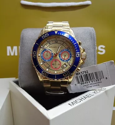 Michael Kors Men's Everest Gold-Tone Chronograph Watch MK5792 • $187.50