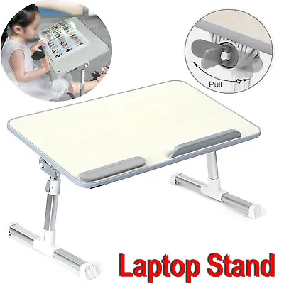 Height Adjustable Laptop Stand Bed Table Portable Lap Desk With Foldable Leg AUS • $40.99