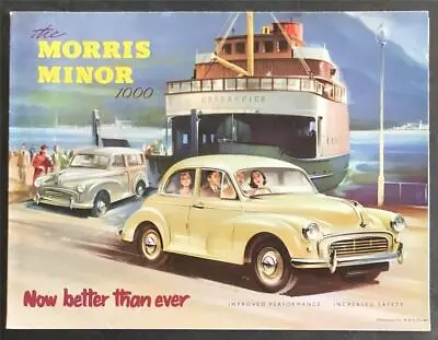 MORRIS MINOR 1000 Car Sales Brochure Aug 1957 #H&E 57-60 SALOON Tourer TRAVELLER • $31.07