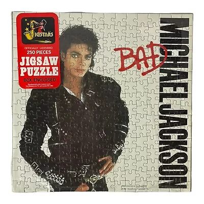 Vintage 1987 Michael Jackson Puzzle BAD Jigsaw 250 Pieces W/box Enclosed • $60.75