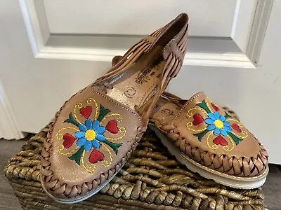 Womens Mexican Huarache Shoes Mexican Women Sandals SIZE 8 USA • $19.99