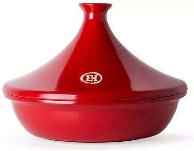 $139.91 • Buy New Emile Henry Flame Ceramic Tagine 2.6 Quart Red Cone Lid - Versatile Cookware