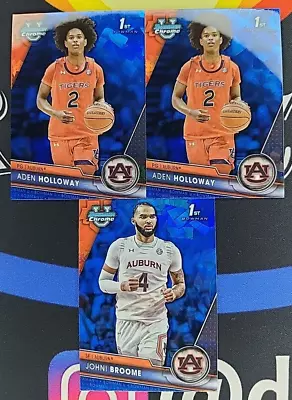 Broome & Holloway 2023-24 Bowman Chrome U Sapphire 1st Bowman Lot-Auburn Tigers  • $7