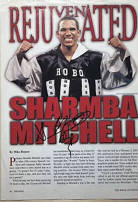 Autographed Sharmba Mitchell The Ring Magazine Page Boxing Memorabilia • $40