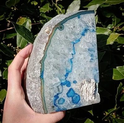 £100 • Buy Blue Agate Crystal Bookends (Set Of Two) 4.12kg